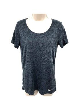 Nike Womens Dri-Fit Heather Gray Short Sleeve Performance T-Shirt Size S